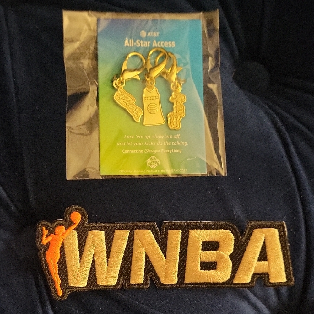WNBA Gold Patch and Keychain Set